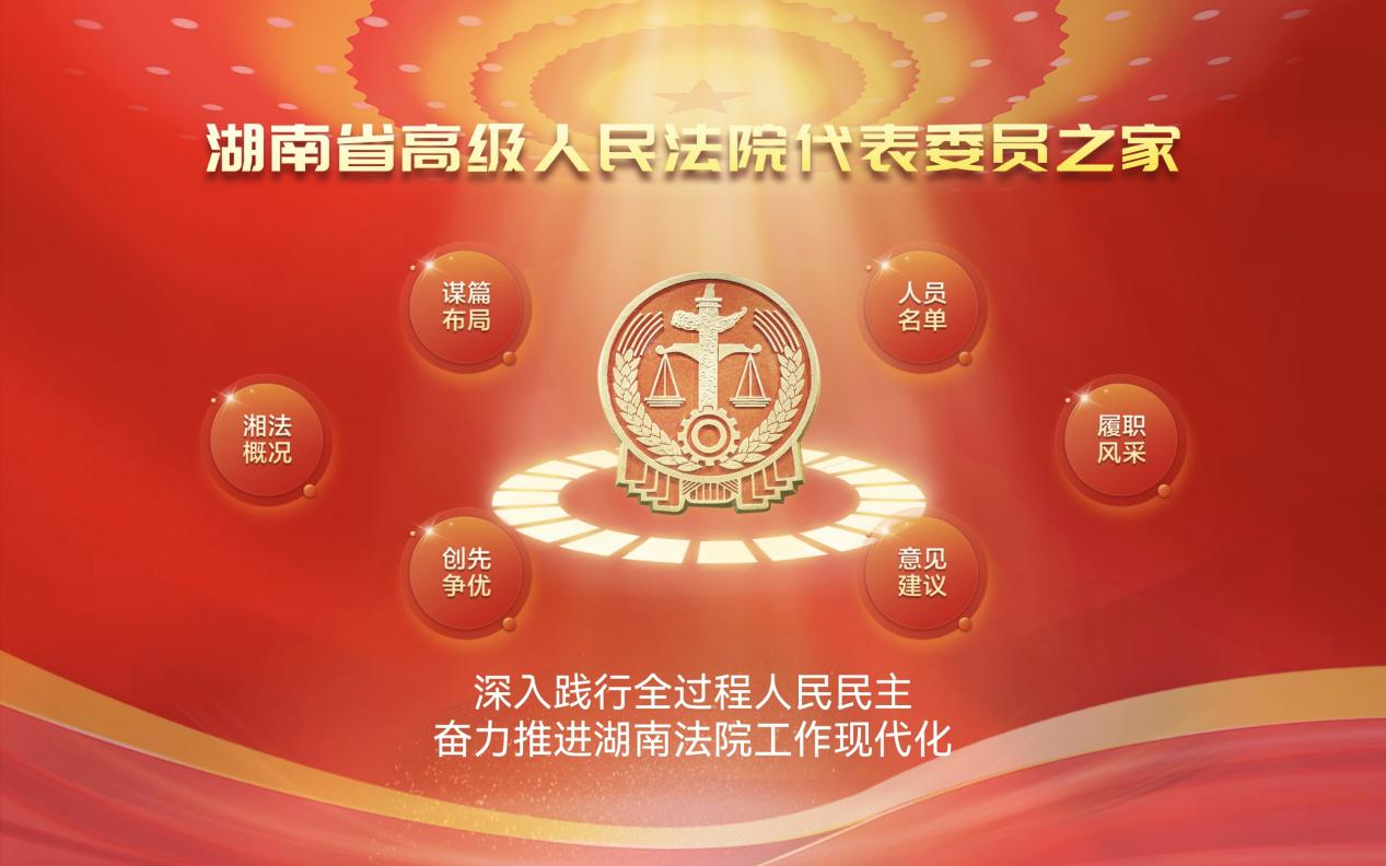 湖南省高级人民法院-各级人大代表委员之家应用系统